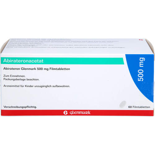 Abirateron Glenmark 500 mg Filmtabletten, 60 Stk., Glenmark Arzneimittel GmbH