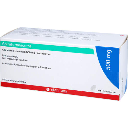 Abirateron Glenmark 500 mg Filmtabletten, 60 Stk., Glenmark Arzneimittel GmbH