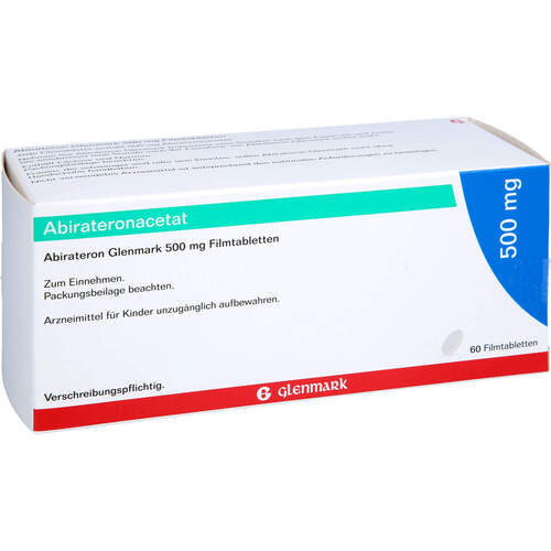 Abirateron Glenmark 500 mg Filmtabletten, 60 Stk., Glenmark Arzneimittel GmbH