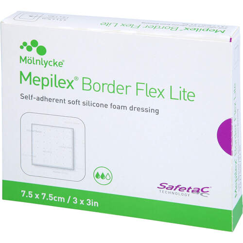 MEPILEX Border Flex Lite Schaumverband 7.5x7.5 cm, 5 Stk., CC Pharma GmbH
