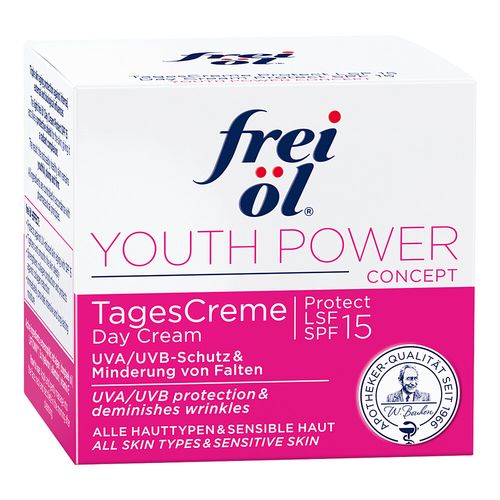 frei öl YOUTH POWER TagesCreme Protect LSF 15, 50 ml, Apotheker Walter Bouhon GmbH frei öl YOUTH POWER TagesCreme Protect LSF 15, 50 ml, Apotheker Walter Bouhon GmbH