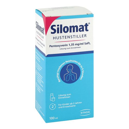 Silomat Hustenstiller Pentoxyverin 1.35 mg/ml Saft, 100 ml, STADA Consumer Health Deutschland GmbH Silomat Hustenstiller Pentoxyverin 1.35 mg/ml Saft, 100 ml, STADA Consumer Health Deutschland GmbH