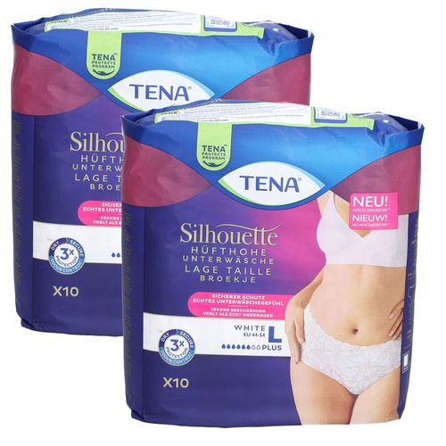 TENA Silhouette Plus White L Inkontinenz Pants, 2x10 Stk., Essity Germany GmbH