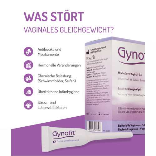 Gynofit Vaginal-Gel mit Milchs&auml;ure, 12x5 ml, Tentan Deutschland GmbH