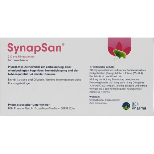 SynapSan 240 mg Filmtabletten, 60 Stk., BEH Pharma GmbH