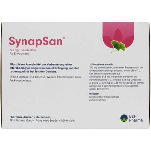 SynapSan 240 mg Filmtabletten, 120 Stk., BEH Pharma GmbH