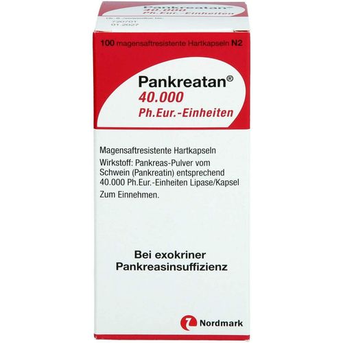 Pankreatan 40.000 Ph.Eur.-Einheiten, 100 Stk., NORDMARK Pharma GmbH