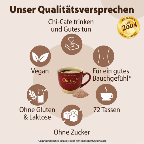 Chi-Cafe proactive Kaffee mit Akazienfaser Guarana Reishi, 360 g, Dr. Jacob's Medical GmbH