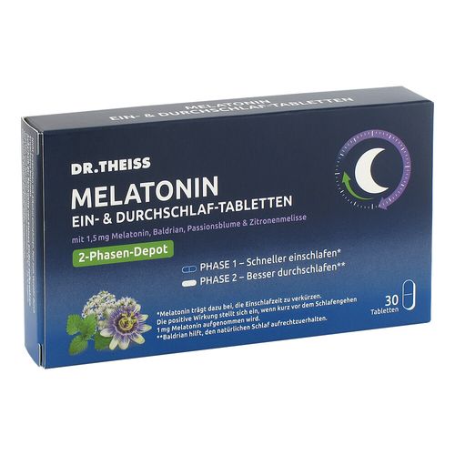 Dr.Theiss Melatonin Ein- & Durchschlaf-Tabletten, 30 Stk., Dr. Theiss Naturwaren GmbH Dr.Theiss Melatonin Ein- & Durchschlaf-Tabletten, 30 Stk., Dr. Theiss Naturwaren GmbH