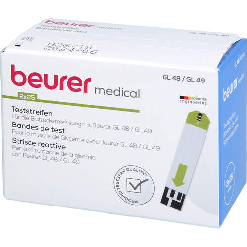 BEURER GL48/GL49 Blutzucker Teststreifen, 50 Stk., 1001 Artikel Medical GmbH