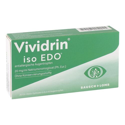 Vividrin iso EDO antiallergische Augentropfen, 20x0,5 ml, Dr. Gerhard Mann Chem.-pharm.Fabrik GmbH Vividrin iso EDO antiallergische Augentropfen, 20x0,5 ml, Dr. Gerhard Mann Chem.-pharm.Fabrik GmbH