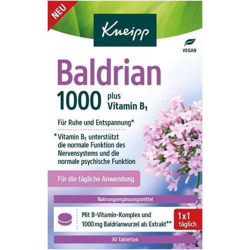 Kneipp Baldrian 1000 mg plus Vitamin B1, 30 Stk., Kneipp GmbH