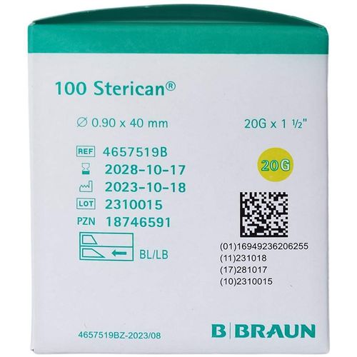 Sterican Einmalkan&uuml;le 20G 40 mm, 100 Stk., B. Braun Melsungen AG