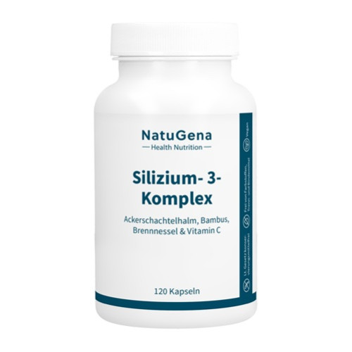 Silizium -3- Komplex Vit C hochdosiert vegan, 120 Stk., NatuGena GmbH