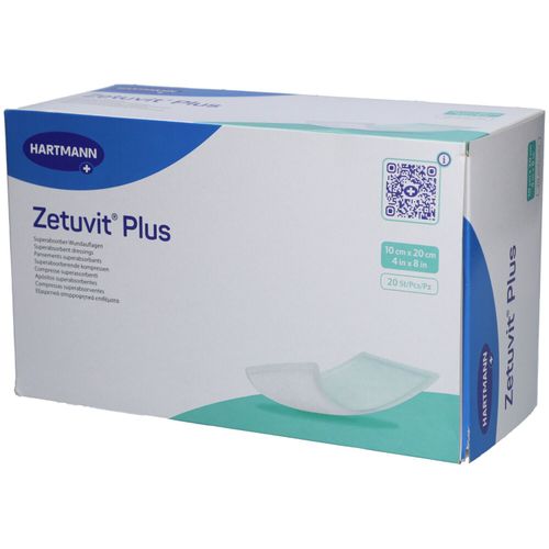 Zetuvit Plus extrastarke Saugkompr steril10x20cm, 20 Stk., Paul Hartmann AG
