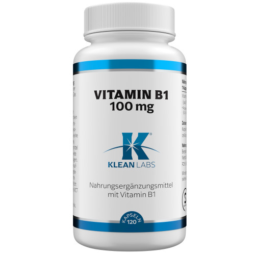 Vitamin B1 100 mg KLEAN LABS, 120 Stk., Supplementa GmbH