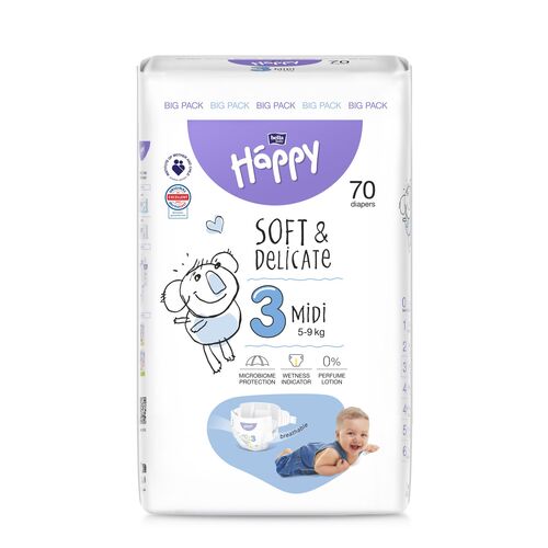 bella baby Happy Windeln Gr.3 Midi 5-9kg, 70 Stk., Tzmo Deutschland GmbH
