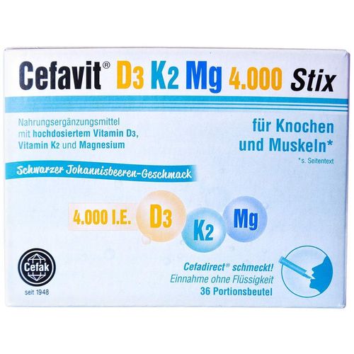 Cefavit D3 K2 Mg 4.000 Stix, 36 Stk., Cefak KG