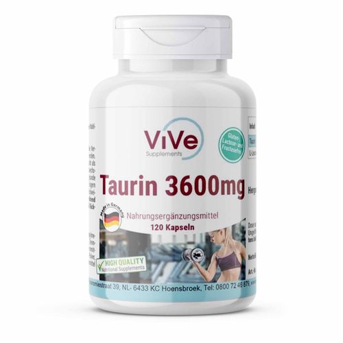 Taurin 3600mg, 120 Stk., ViVe Supplements B. V.