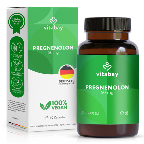 Pregnenolon 50 mg hochdosiert, 120 Stk., Vitabay CV