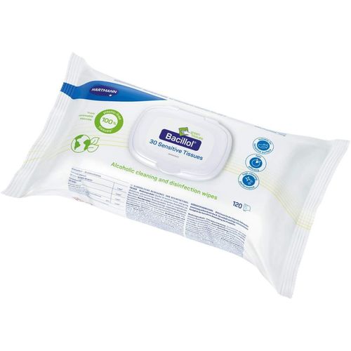 Bacillol 30 Sensitive green tissues Flow Pack, 120 Stk., Paul Hartmann AG