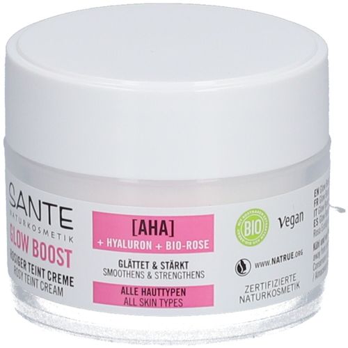 Glow Boost Teint Creme AHA Hyaluron & Bio-Rose, 50 ml, LOGOCOS Naturkosmetik GmbH & Co. KG
