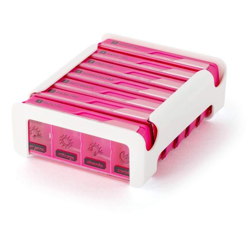 WEPA 7 Tage Compact Wochenmagazin wei&szlig;/pink, 1 Stk., Wepa Apothekenbedarf GmbH & Co. KG