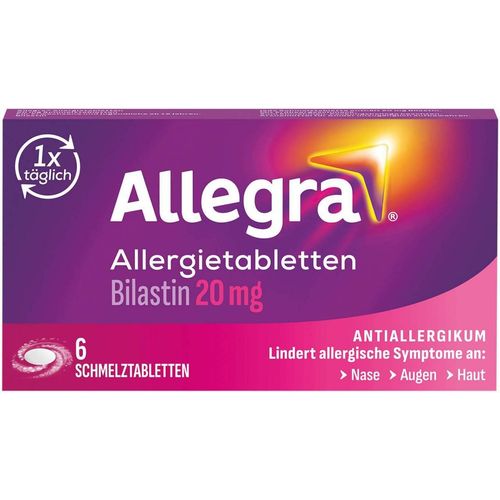 Allegra Allergietabletten 20mg Schmelztabletten, 6 Stk., A. Nattermann & Cie GmbH