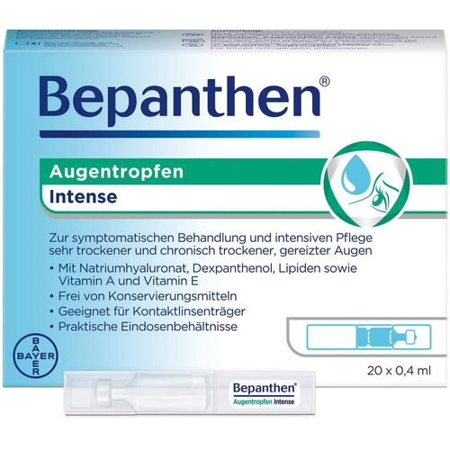 Bepanthen Augentropfen Intense, 20x0,4 ml, Bayer Vital GmbH