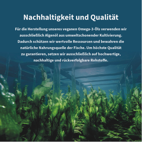 Omega-3 VEGAN 2200mg mit 1351 DHA 672 EPA Algen&ouml;l, 100 ml, NatuGena GmbH