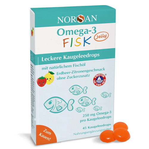 NORSAN Omega-3 FISK Jelly - f&uuml;r Kinder, 45 Stk., NORSAN GmbH