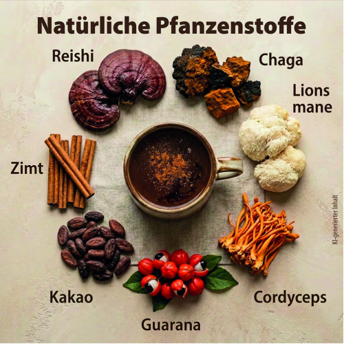 ReiChi Zen Pilz-Kaffee mit Reishi Chaga Cordyceps Lions Mane, 150 g, Dr. Jacob's Medical GmbH