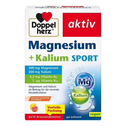 Doppelherz Magnesium + Kalium Sport, 6x15 Stk., Queisser Pharma GmbH & Co. KG