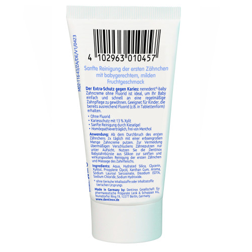 nenedent-baby Zahncreme ohne Fluorid Einzeltube, 50 ml, Dentinox Gesellschaft für pharmazeutische Präparate