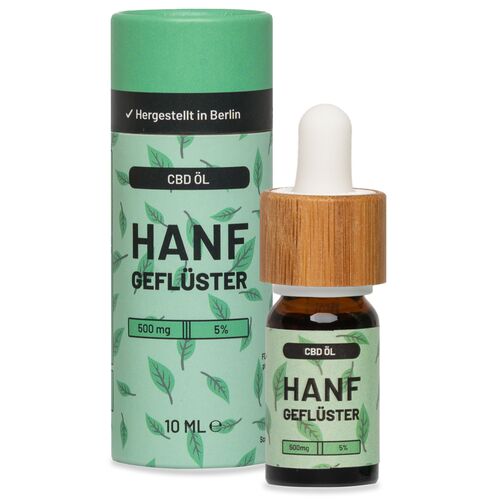 VOLLSPEKTRUM CBD-ÖL 5% HANFGEFLÜSTER, 10 ml, Hanfgeflüster GmbH
