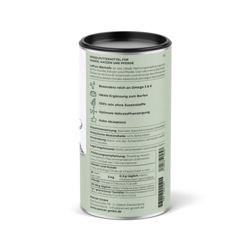 LaPura Bierhefe für Hunde Katzen und Pferde, 250 g, PetVet GmbH