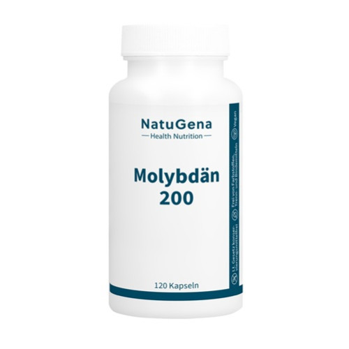 Molybd&auml;n 200 vegan + hochdosiert, 120 Stk., NatuGena GmbH