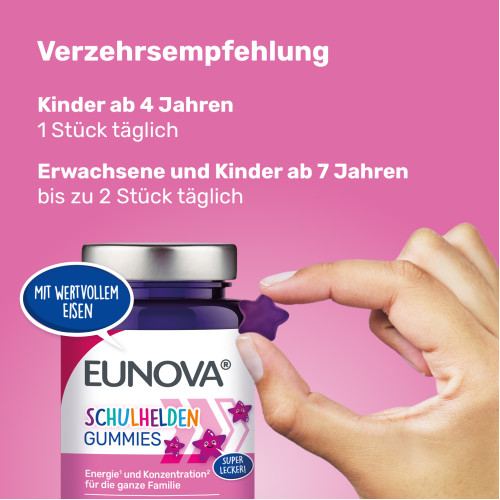 EUNOVA SCHULHELDEN GUMMIES, 60 Stk., STADA Consumer Health Deutschland GmbH
