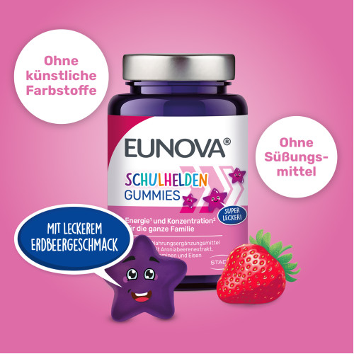 EUNOVA SCHULHELDEN GUMMIES, 60 Stk., STADA Consumer Health Deutschland GmbH