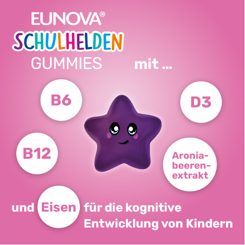 EUNOVA SCHULHELDEN GUMMIES, 60 Stk., STADA Consumer Health Deutschland GmbH