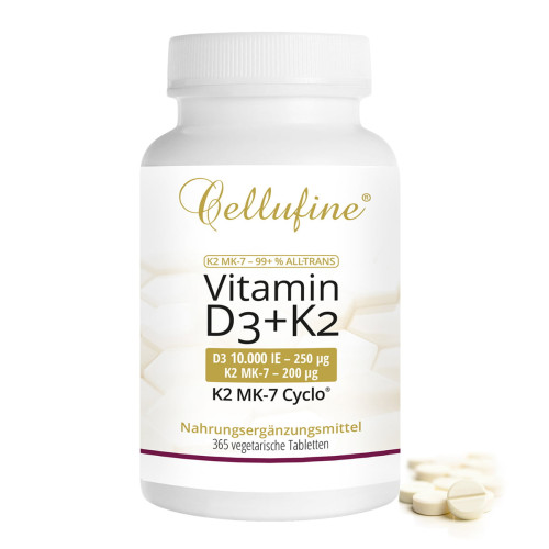 Cellufine Vit D3 10.000IE+Natto K2 MK-7Cyclo 200ug, 365 Stk., APOrtha Deutschland GmbH