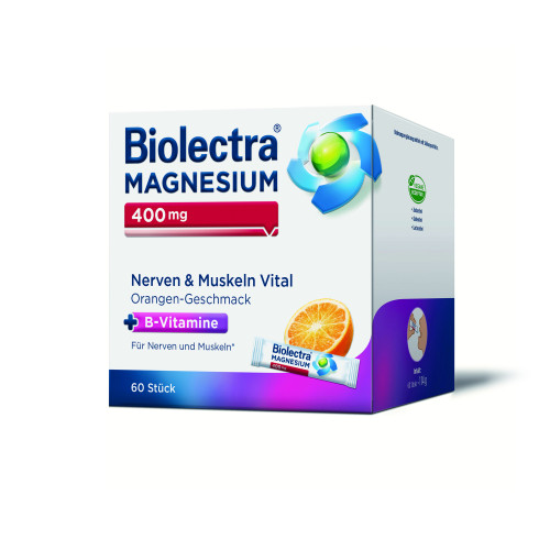 BIOLECTRA Magnesium 400mg Nerven&Muskeln Vital, 60 Stk., Hermes Arzneimittel GmbH