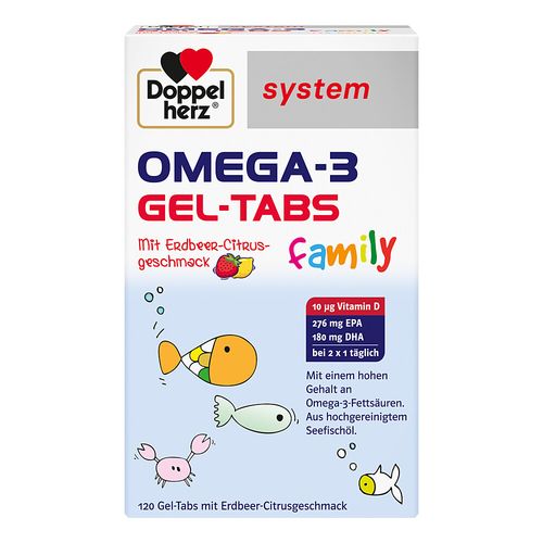 Doppelherz Omega-3 Gel-Tabs family Erb.-Ci. System, 120 Stk., Queisser Pharma GmbH & Co. KG