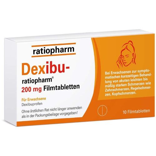 Dexibu-ratiopharm 200 mg Filmtabletten, 10 Stk., ratiopharm GmbH