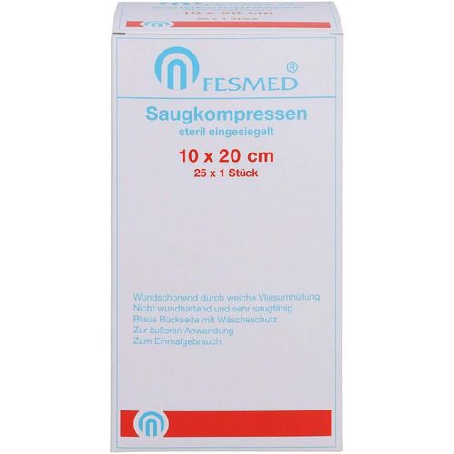 Saugkompresse steril FESMED 10x20 cm, 25x1 Stk., Fesmed Verbandmittel GmbH