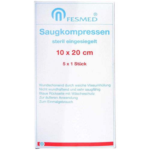 Saugkompresse steril FESMED 10x20 cm, 5x1 Stk., Fesmed Verbandmittel GmbH