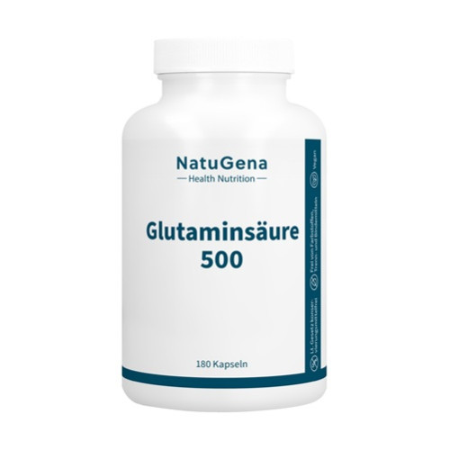 Glutamins&auml;ure 500 vegan, 180 Stk., NatuGena GmbH