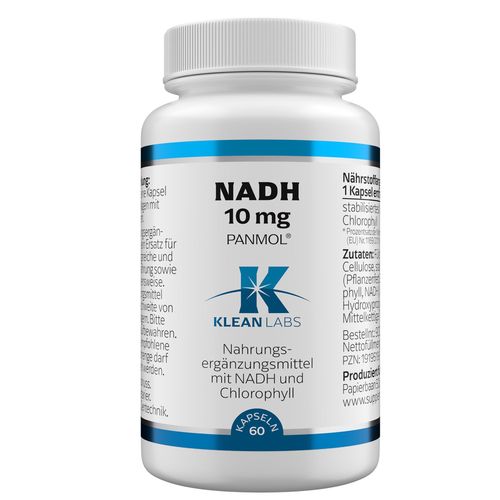 NADH 10 mg PANMOL KLEAN LABS, 60 Stk., Supplementa GmbH