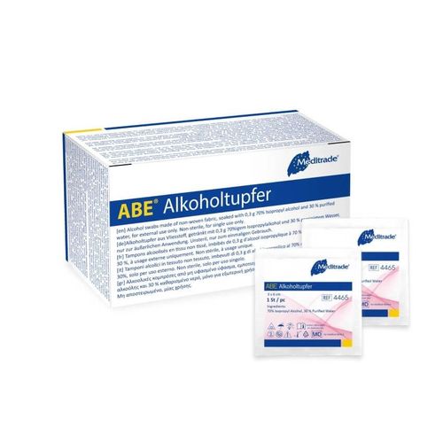 ABE Alkoholtupfer 3x3cm, 100 Stk., Meditrade GmbH