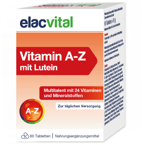 elacvital Vitamin A-Z mit Lutein, 60 Stk., ELAC Pharma GmbH